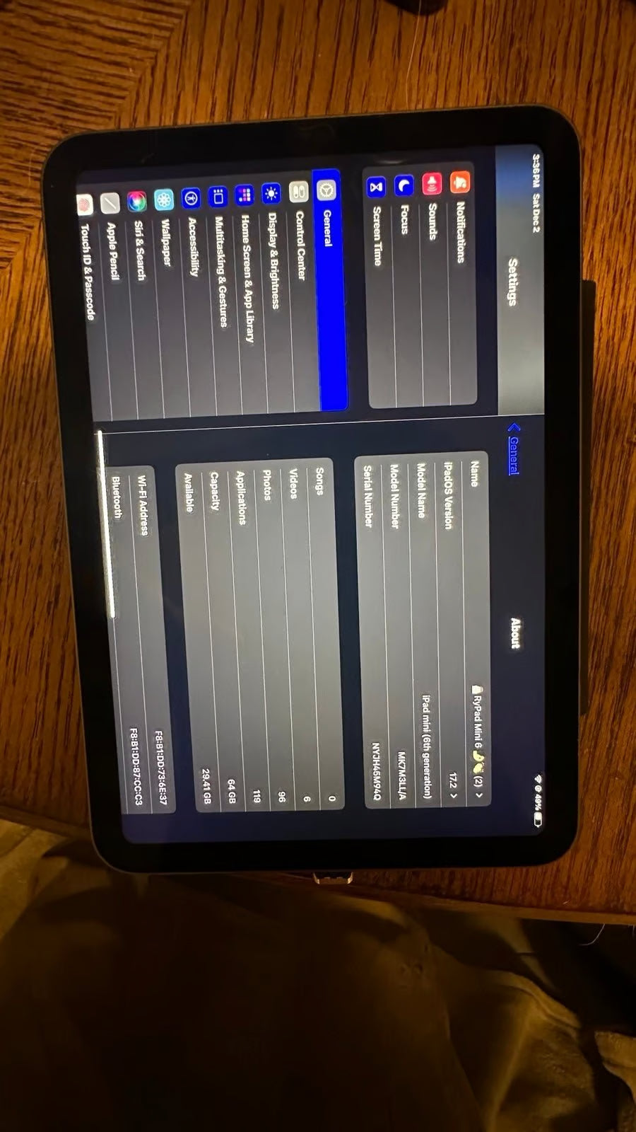 Apple iPad Mini 6th Generation 64 GB 7X81