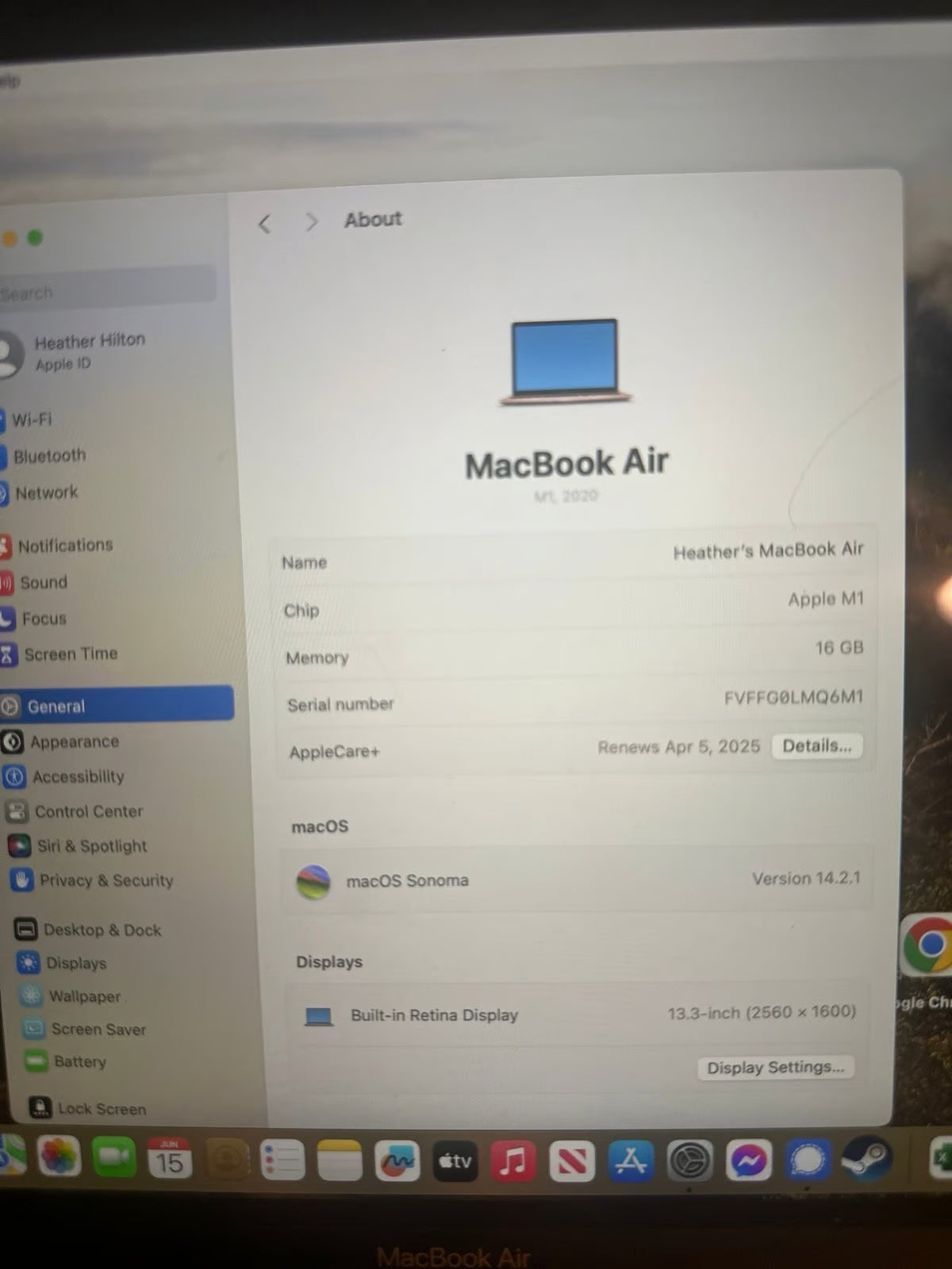 macbook air 2020 rose gold m1 upgraded and have original box 8O86