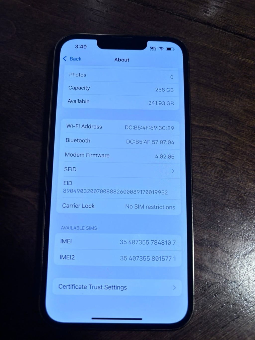 iPhone 13 Pro 256gb Gold -Carrier UNLOCKED- Clean IMEI Great Condition 6B58