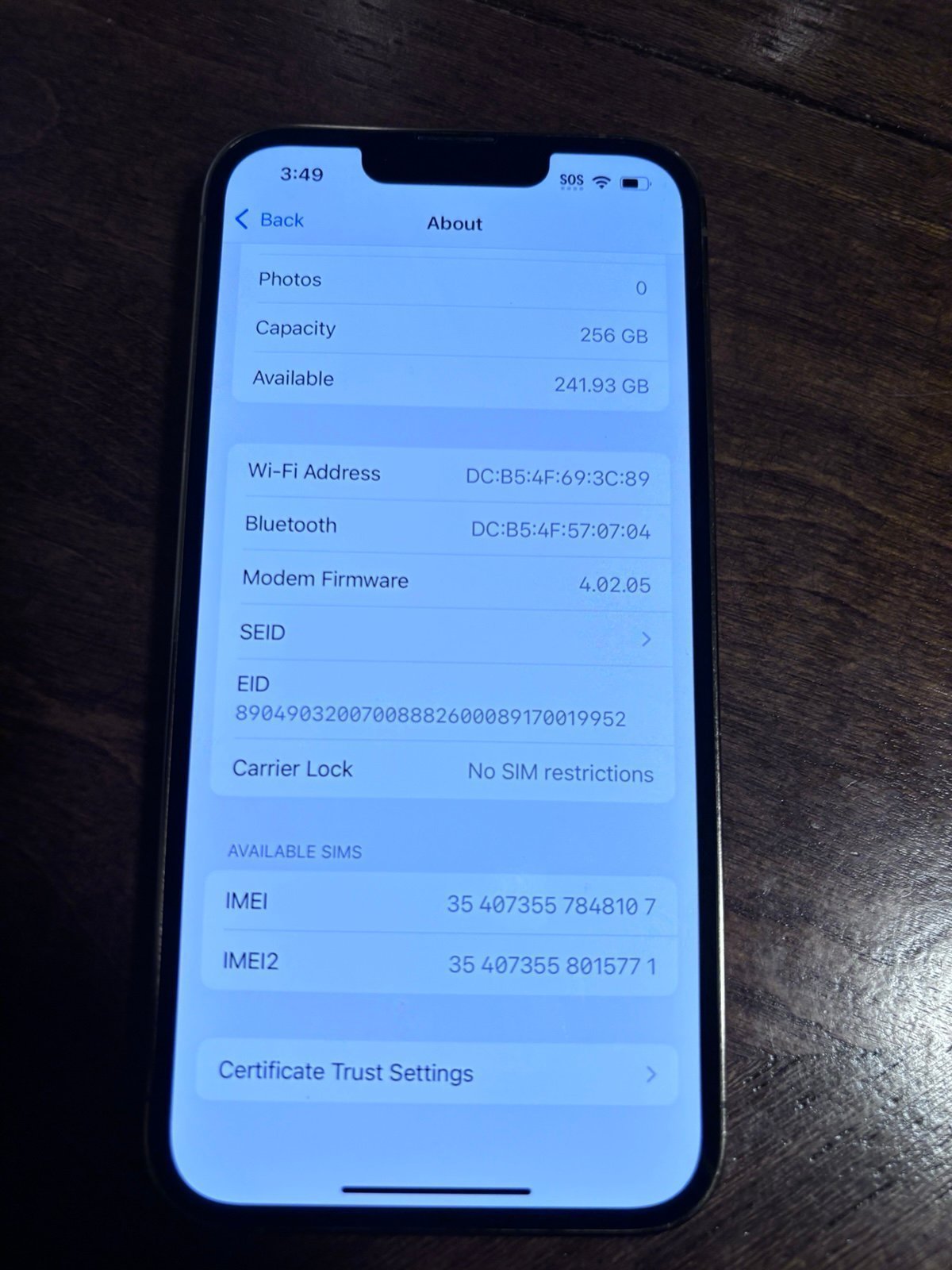 iPhone 13 Pro 256gb Gold -Carrier UNLOCKED- Clean IMEI Great Condition 6B58