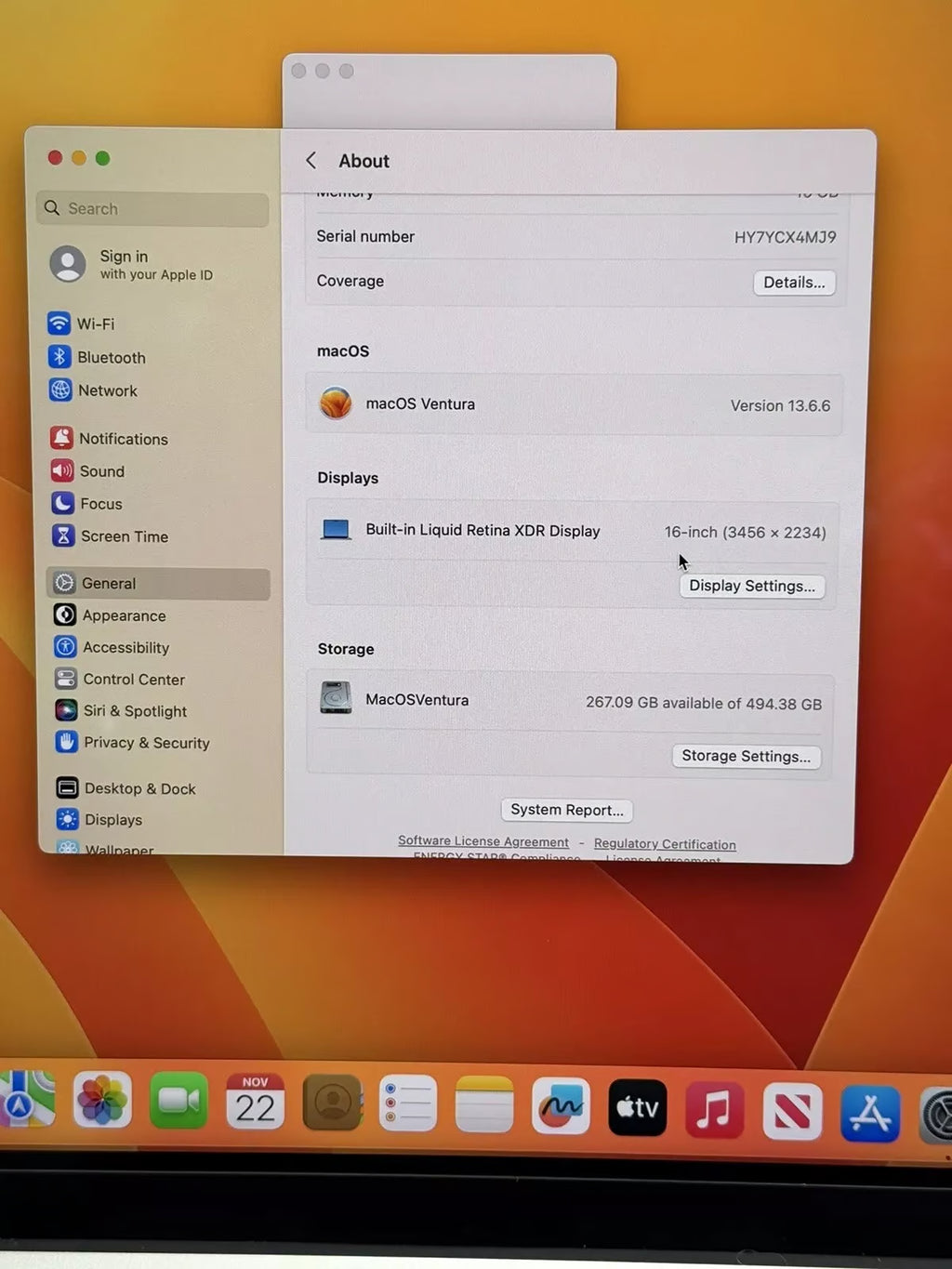 MacBook Pro 16鈥?2023 A278p 16GB 512GB M2 Pro Laptop Cycle Count 129 7P23