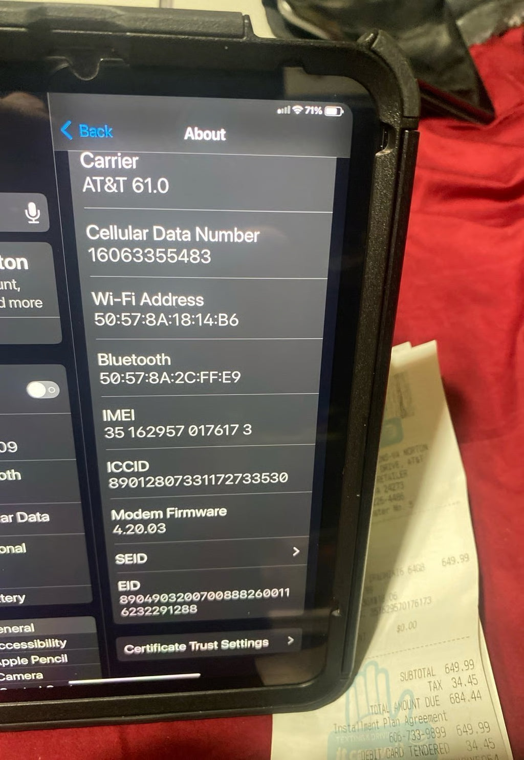 iPad Mini 6th Wifi+Att Cellular Not Locked^�?no otterbox ** 8A89