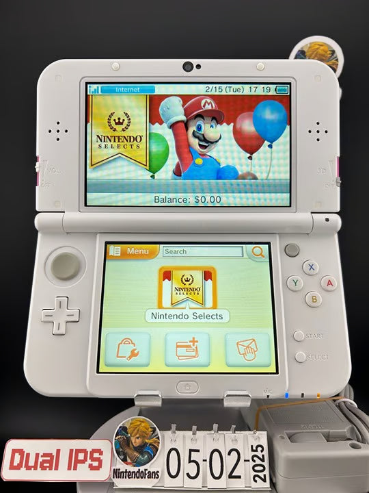Dual IPS/ New 3DS XL Pink w 128GB SD Card/Near Mint/ 1312/ US Seller