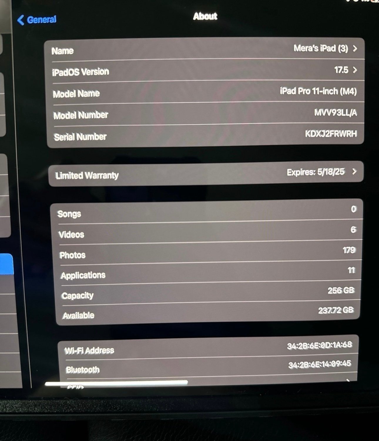 2024 IPad Pro 11-inch M4 5th gen w/ AppleCare+OtterboxDefender 7H19