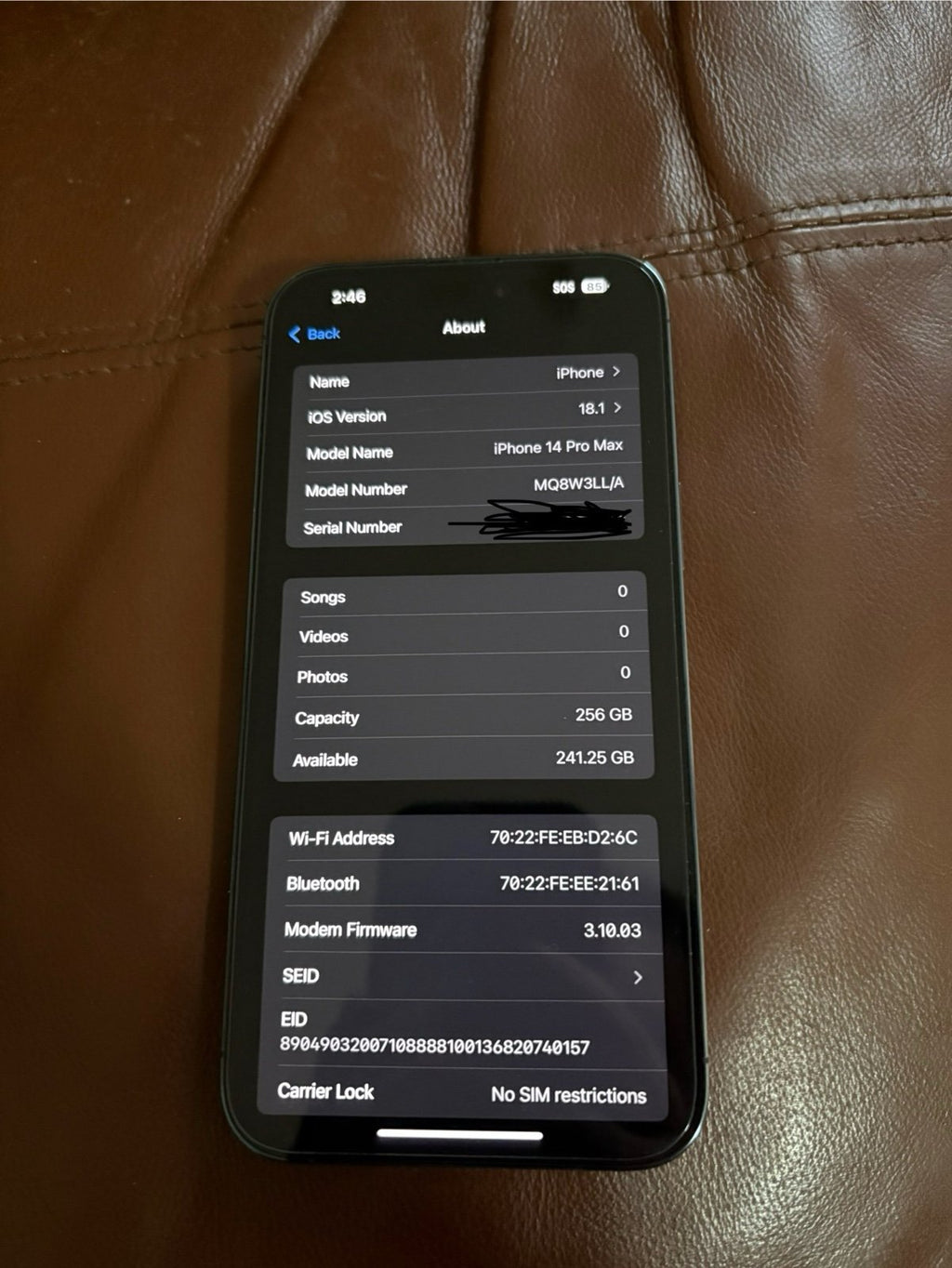 Unlocked iPhone 14 Pro Max 7V28