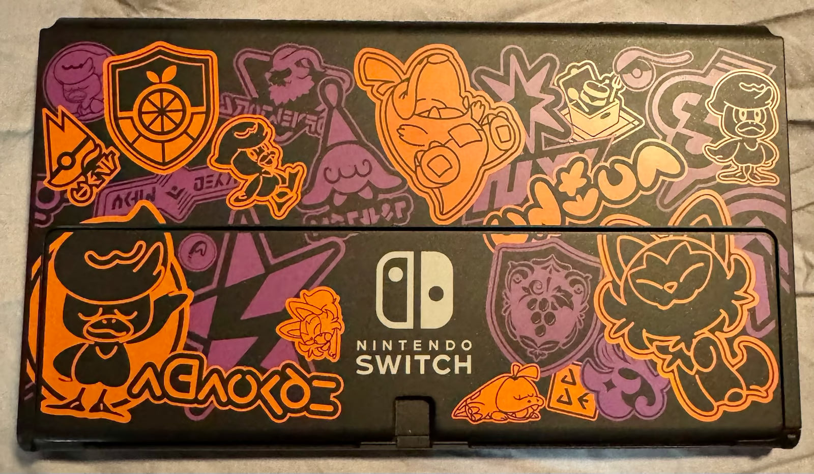Nintendo Switch OLED Pokemon Scarlet and Violet Edition with many accessor ObO 3W96