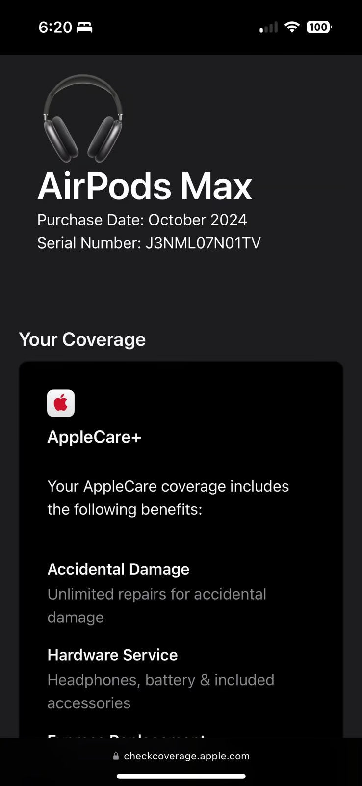 New Apple AirPods Max Wireless Headphones With Apple Care+ ( 2 Years )- Sky Blue 9N78