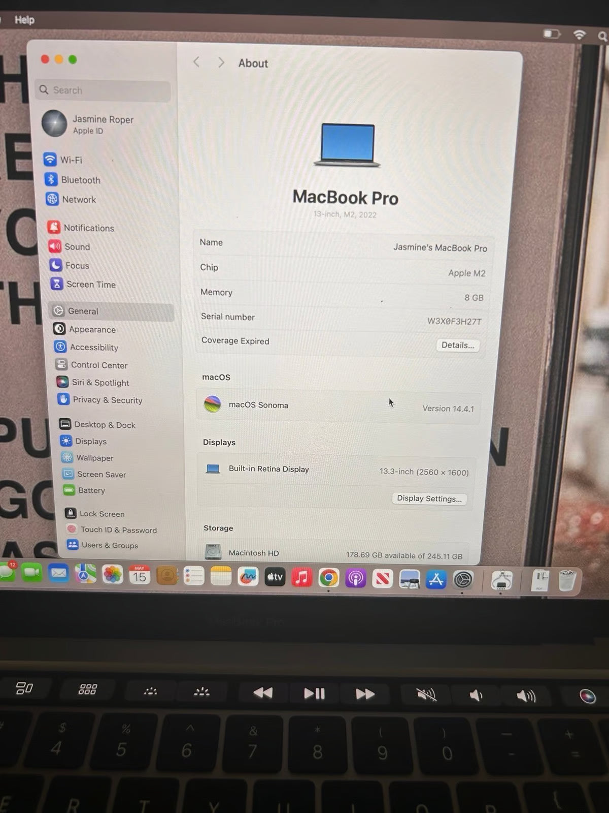 Apple Macbook Pro 13.3"" Space Gray M2 8GB RAM 256GB SSD - 2022 3N77