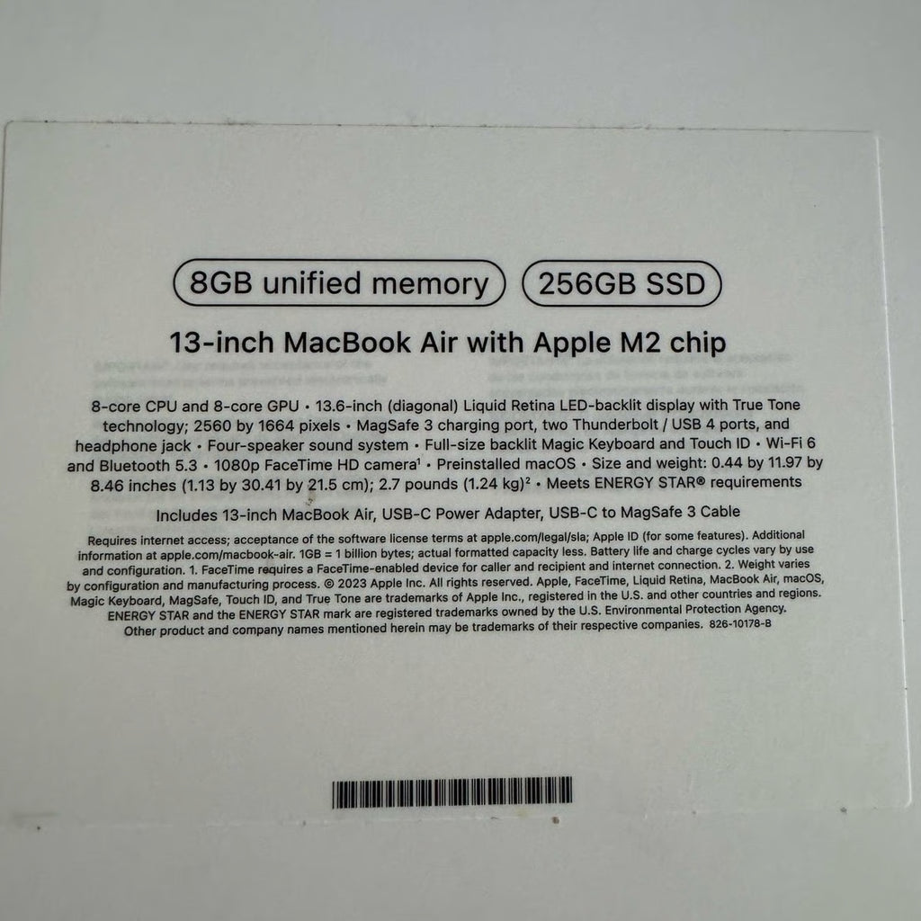 Apple Macbook Air M2 13in. Midnight Blue 8GB RAM 256GB SSD (LIKE NEW!) 7R21