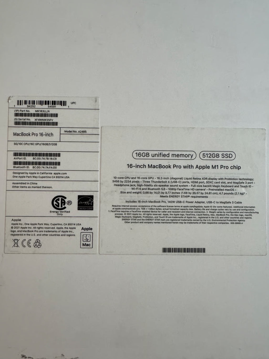 2021 16鈥?MacBook Pro M1 Pro / Great Condition 9M58