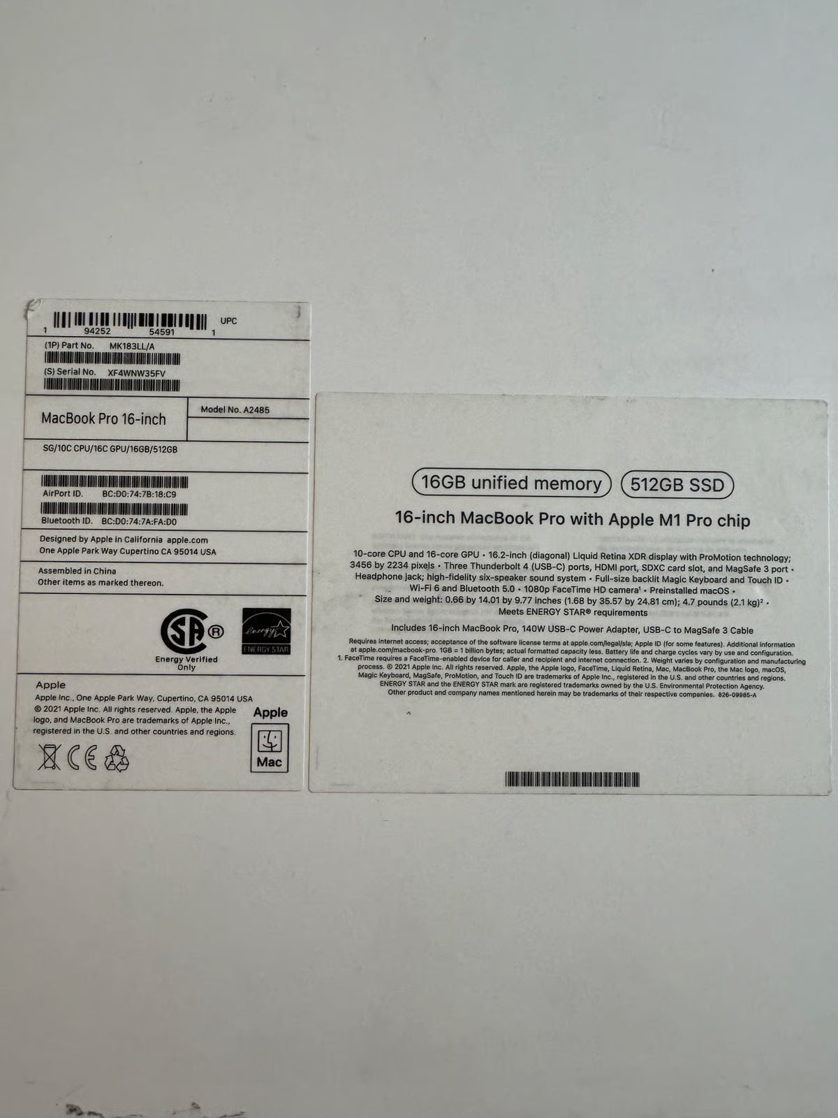 2021 16鈥?MacBook Pro M1 Pro / Great Condition 9M58