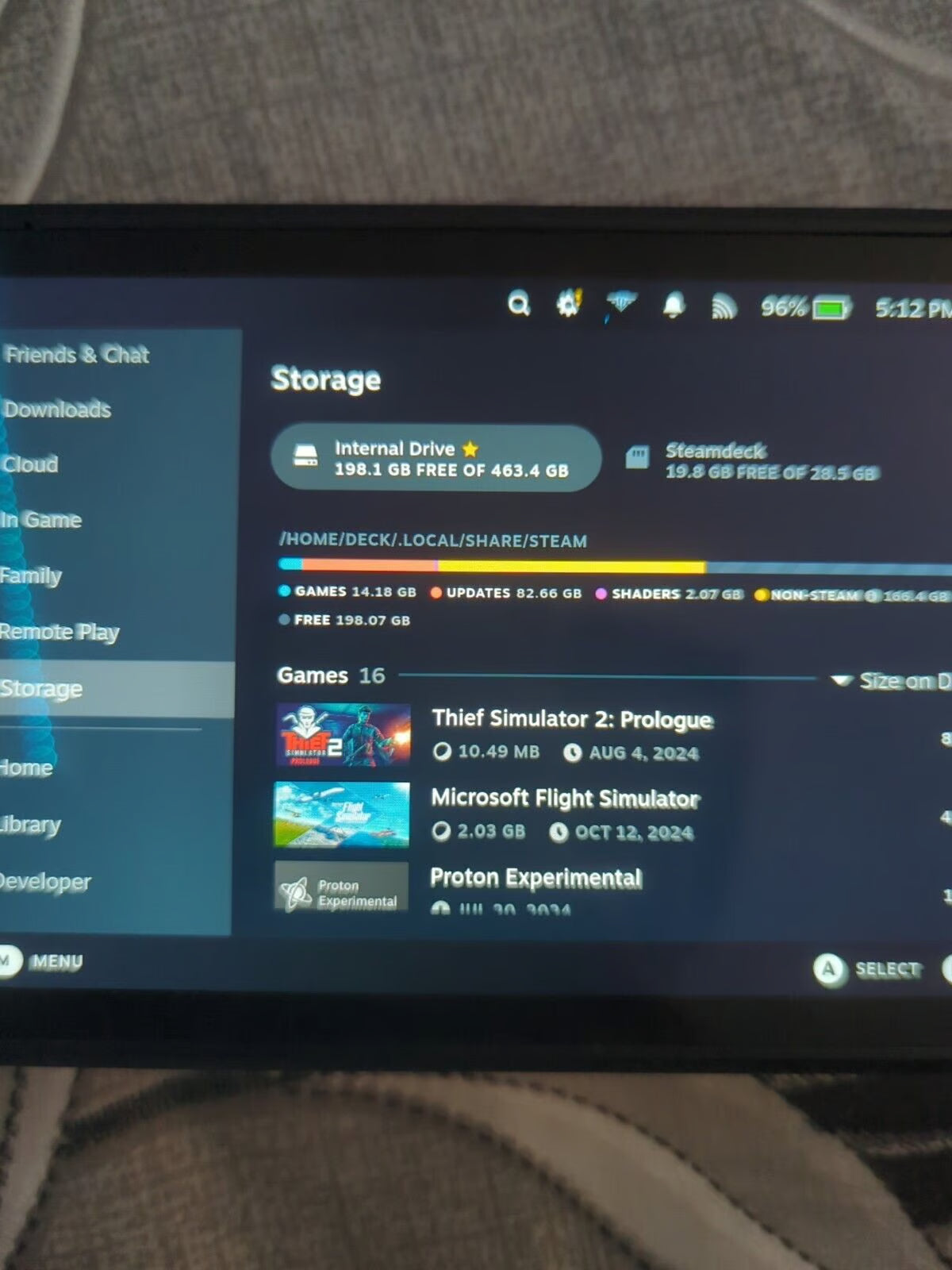 Valve Steam Deck LCD 512gb Upgraded Gaming Handheld Grade A+ with Case|Charger 5N38