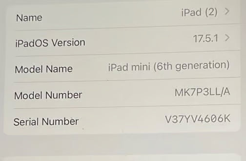 Apple iPad Mini 6th Generation 64 GB in Starlight 5J61