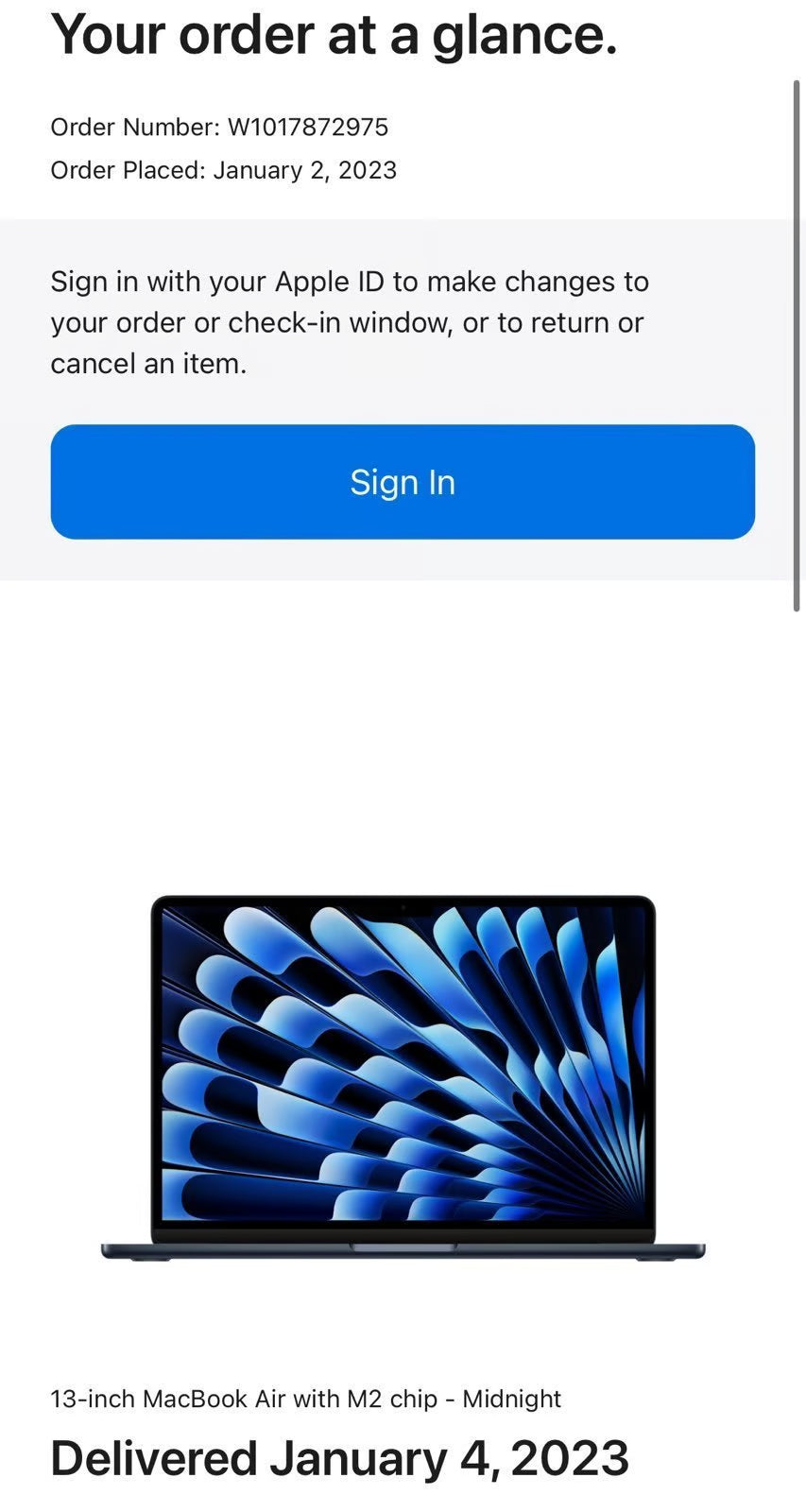 Apple MacBook Air with M2 chip 13鈥?7V69