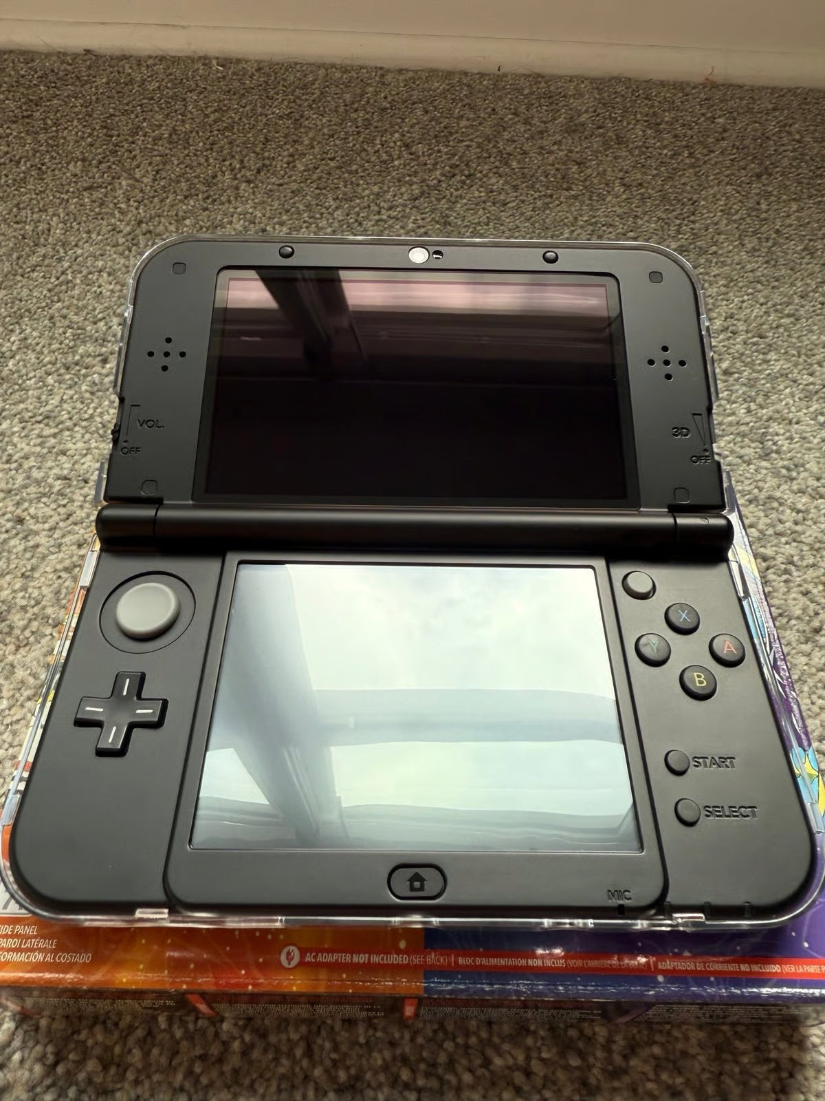 New Nintendo 3DS XL Pokemon Sun and Moon Solgaleo and Lunala in Black