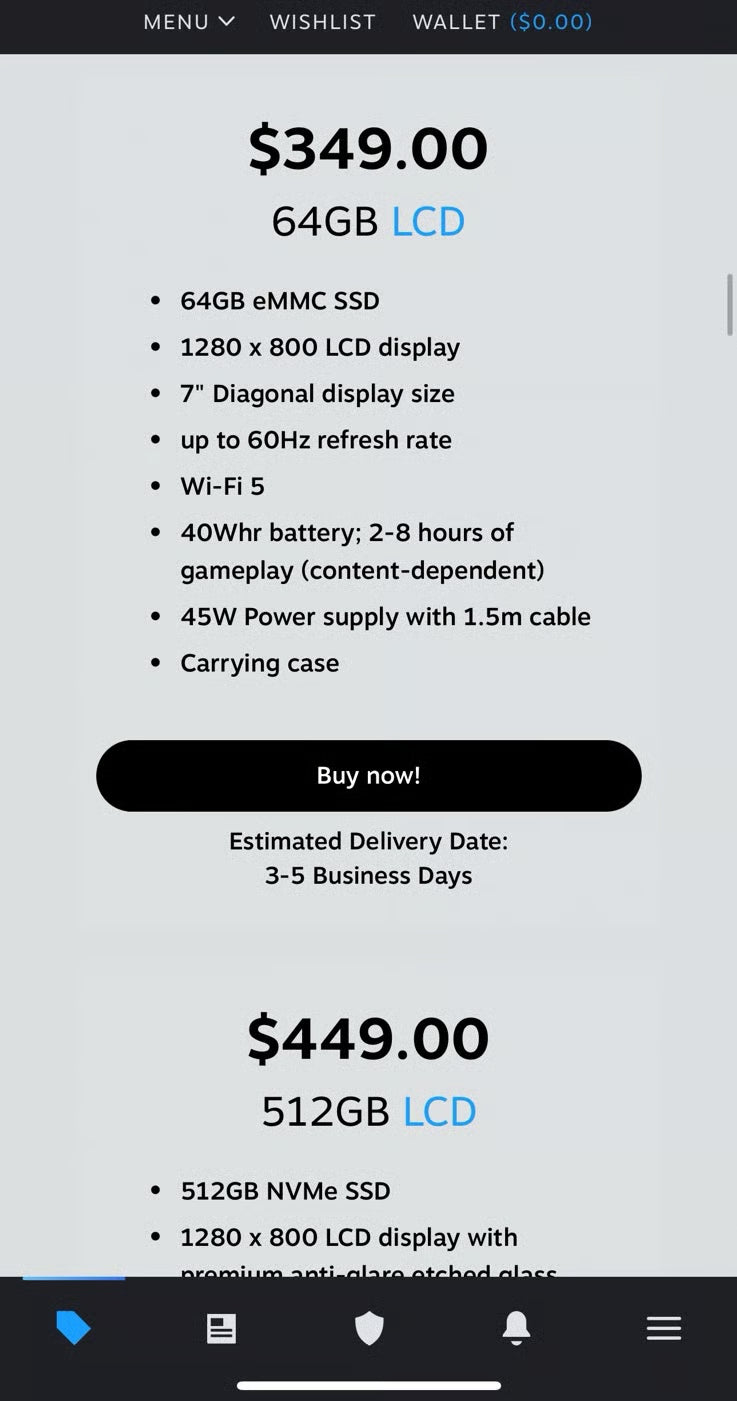 Steam Deck 64gb 3S88