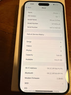 iPhone 15 Plus 128GB Black Titanium -Carrier Unlocked- Clean IMEI iCloud Off 7B63