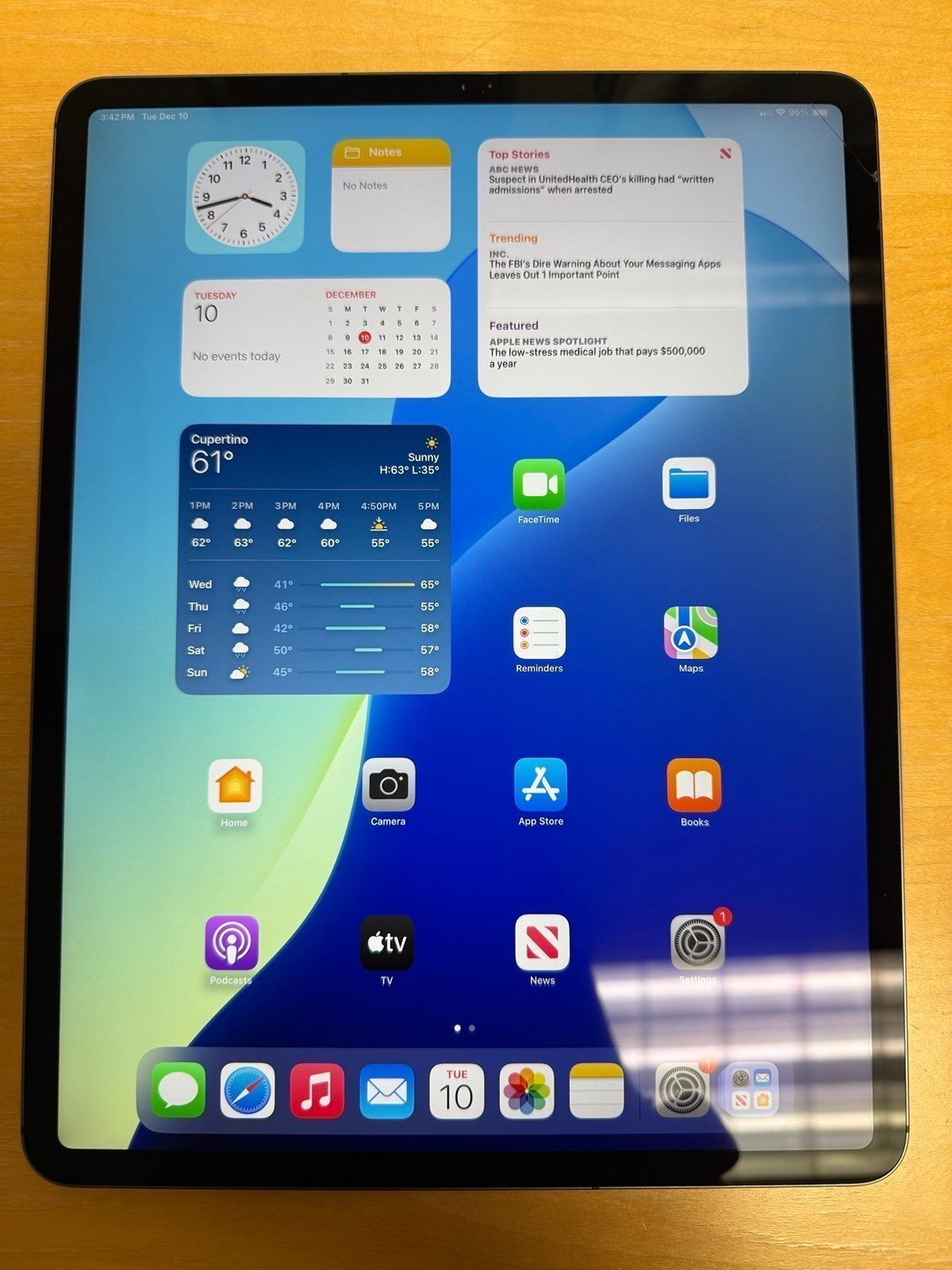 Apple iPad Pro 12.9"" (4th gen) 2020 512gb cellular and wifi unlocked gray 2U81