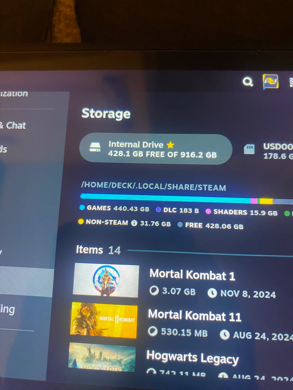 Steam Deck 1tb +256 Micro SD Card & Original Charger/Case Incl 1Y73