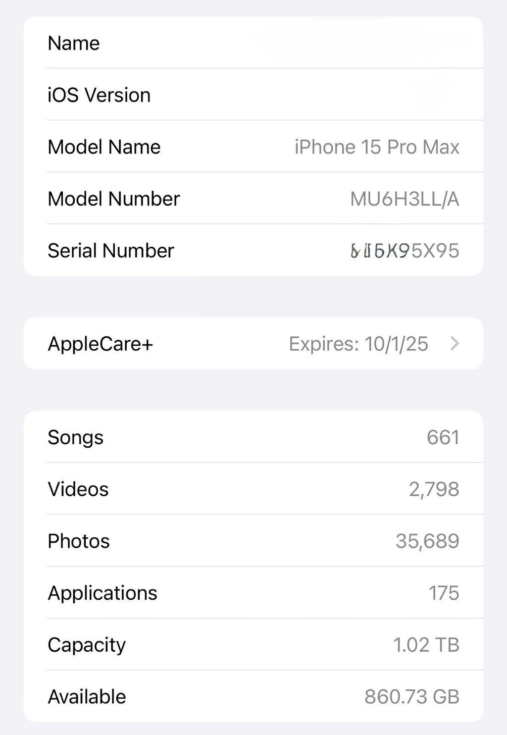 Unlocked Apple iPhone 15 Pro Max 1TB Natural Titanium w/AppleCare and Case 1K27