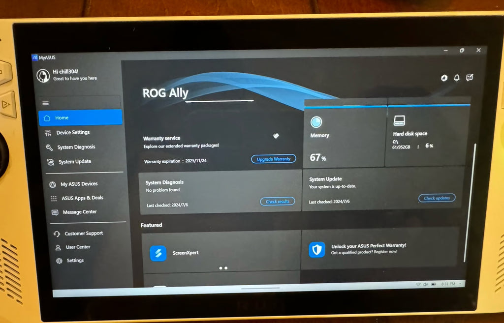 ASUS Rog Ally Z1 Extreme 1tb 8T88
