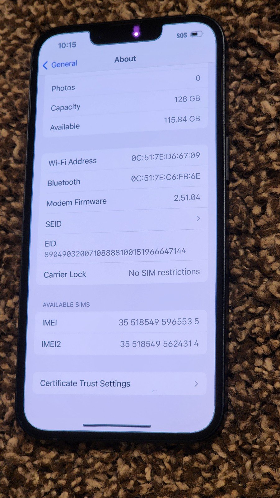 FREE SHIPPING Unlocked Apple iPhone 14 7A99