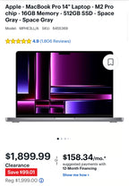 Apple 2023 MacBook Pro M2 Pro chip Laptop 6C13