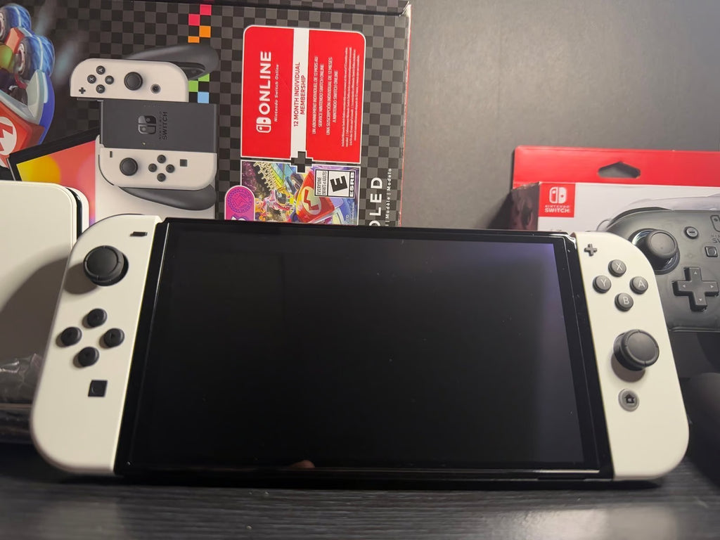Nintendo Switch Oled Used With Nintendo Pro Controller. 3U17