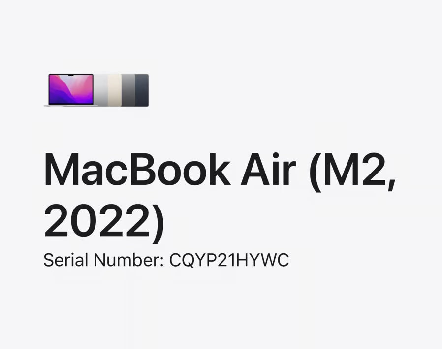 Apple MacBook Air 6J81