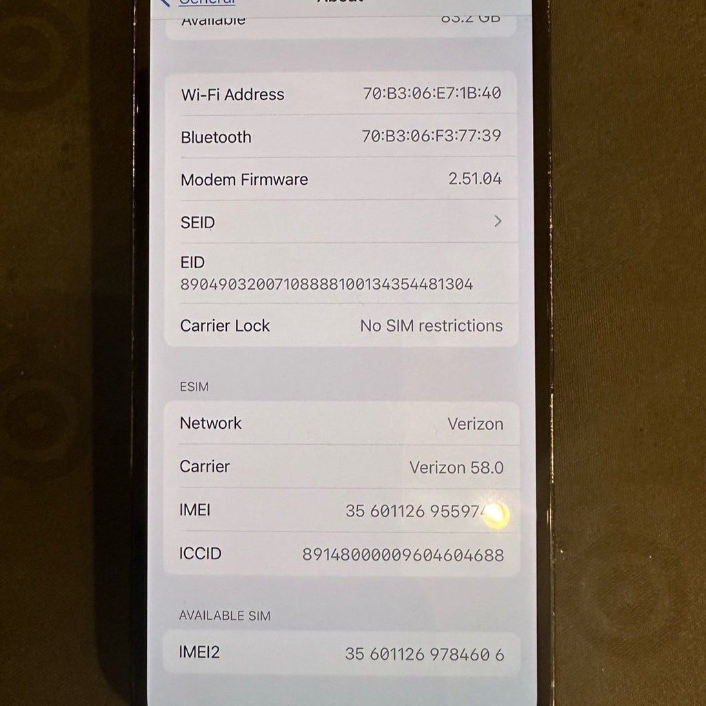 Apple iPhone 14 Pro 128 GB in Space Black for Unlocked 9P61