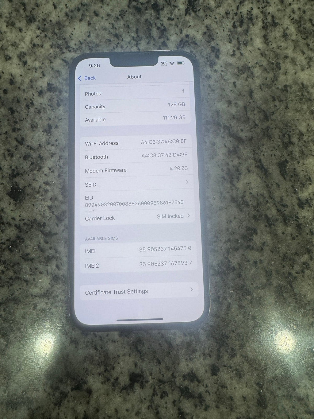 Iphone 13 Pro 128 GB 1P26