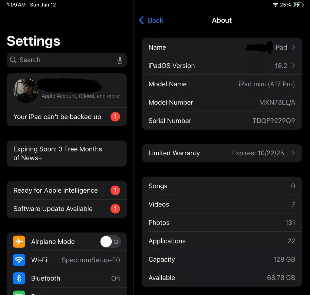 iPad mini 7th Generation (A17 Pro - 128GB) 7C39