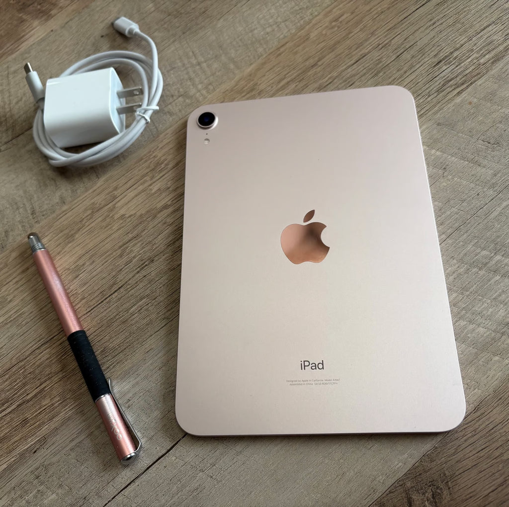 Apple iPad Mini 6 - Pink (WiFi) + stylus & smart case 9J88