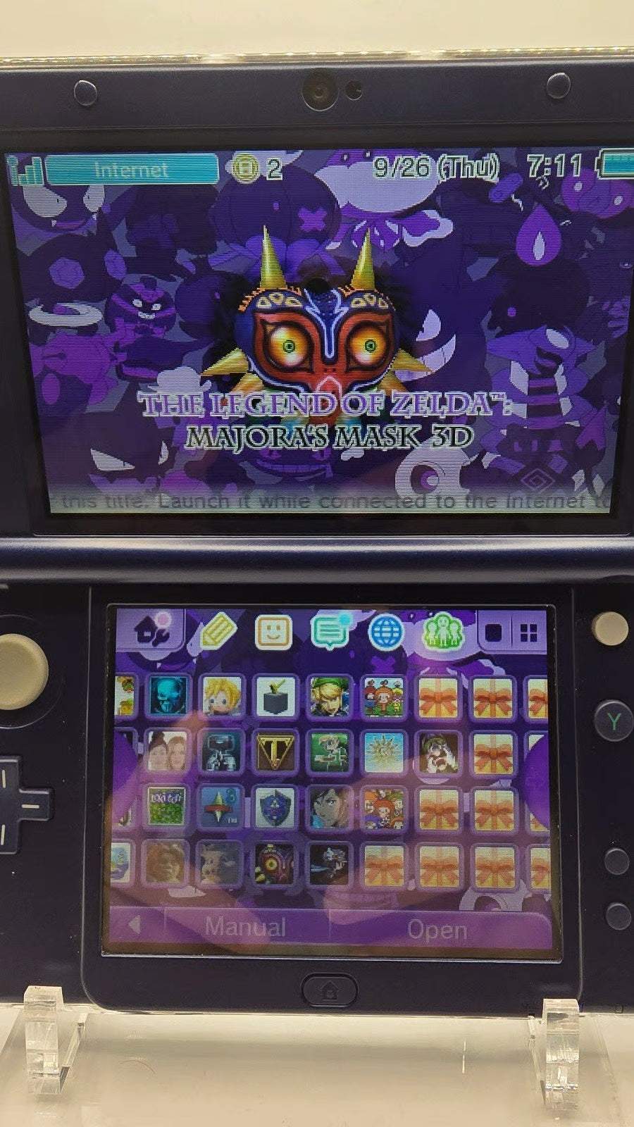 In box New Nintendo 3DS XL Galaxy Edition W/Games, charger,stylus, 128GB SD