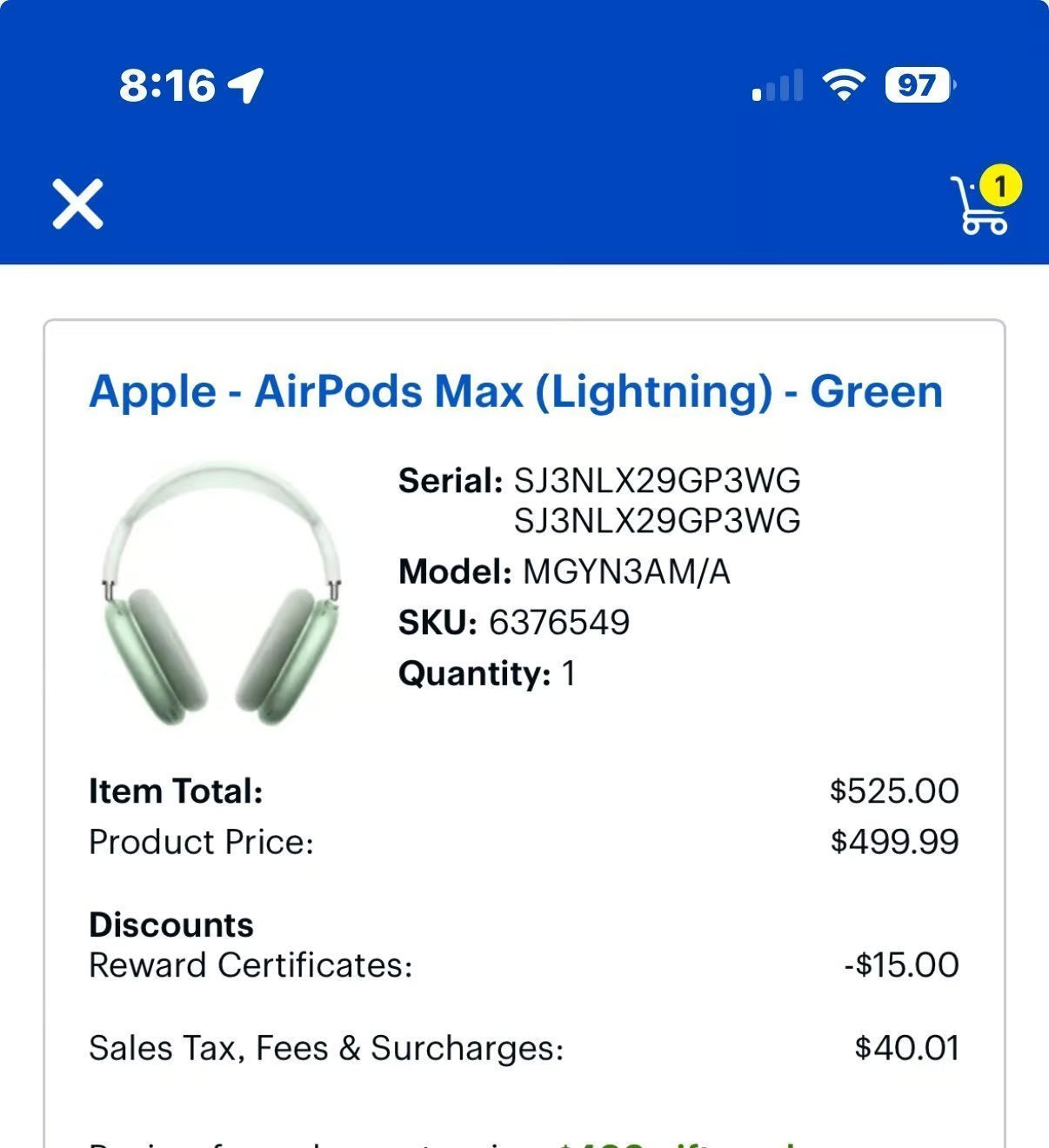Apple AirPods Max with Smart Case in Green 2E78
