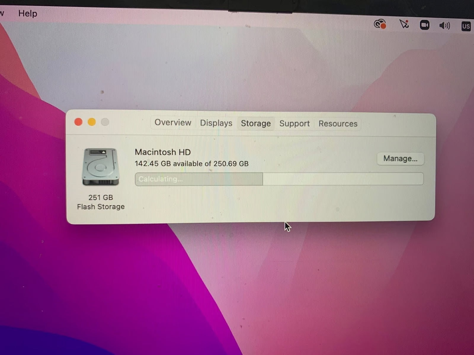 macbook pro 2019 i7 256GB 2.8GHz 16GB memory 6F19