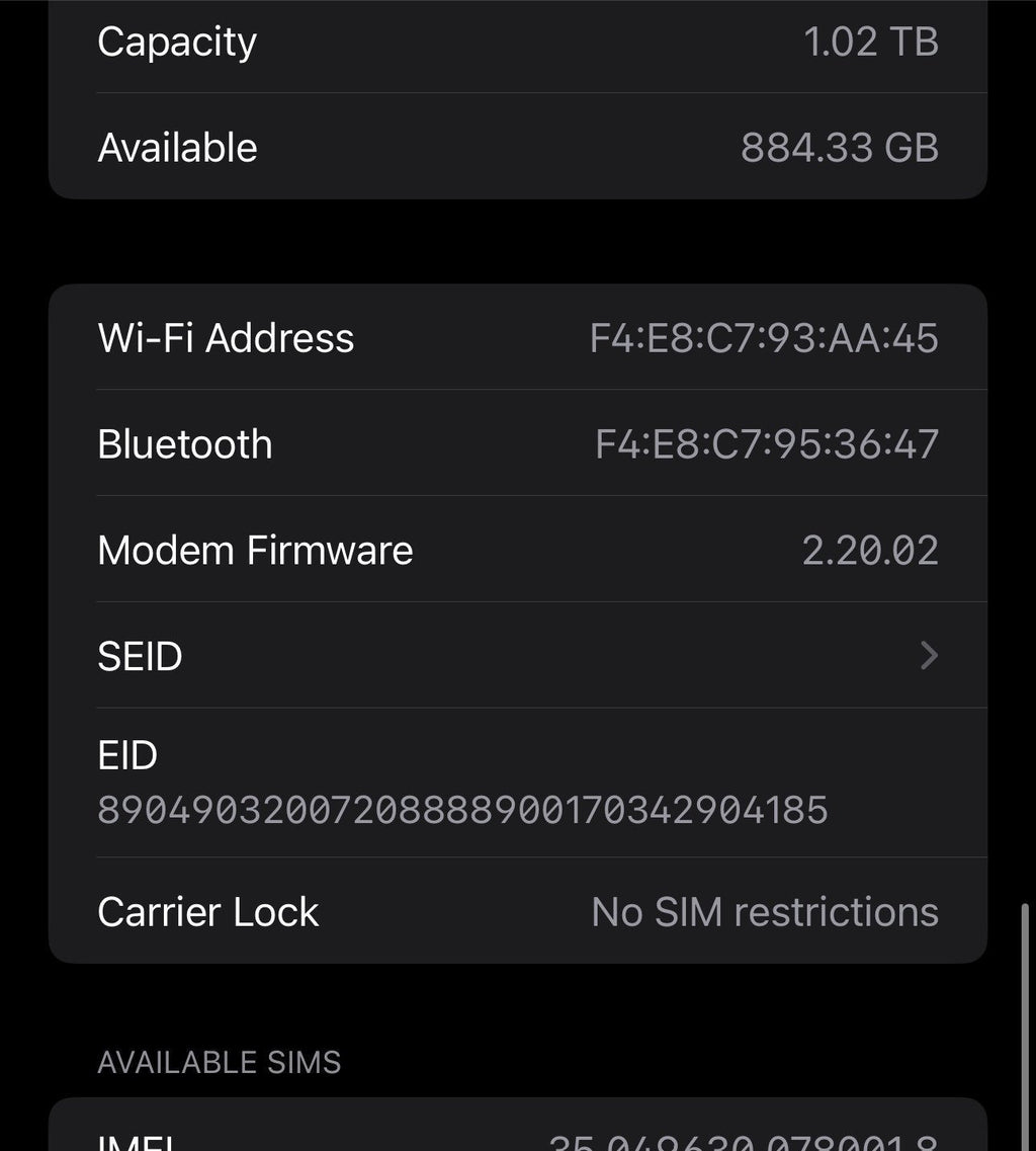 iPhone 15 Pro Max 1 TB UNLOCKED 7Q13
