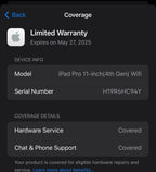 ipad pro 11 inch 4th generation 128GB WIFI 5T97