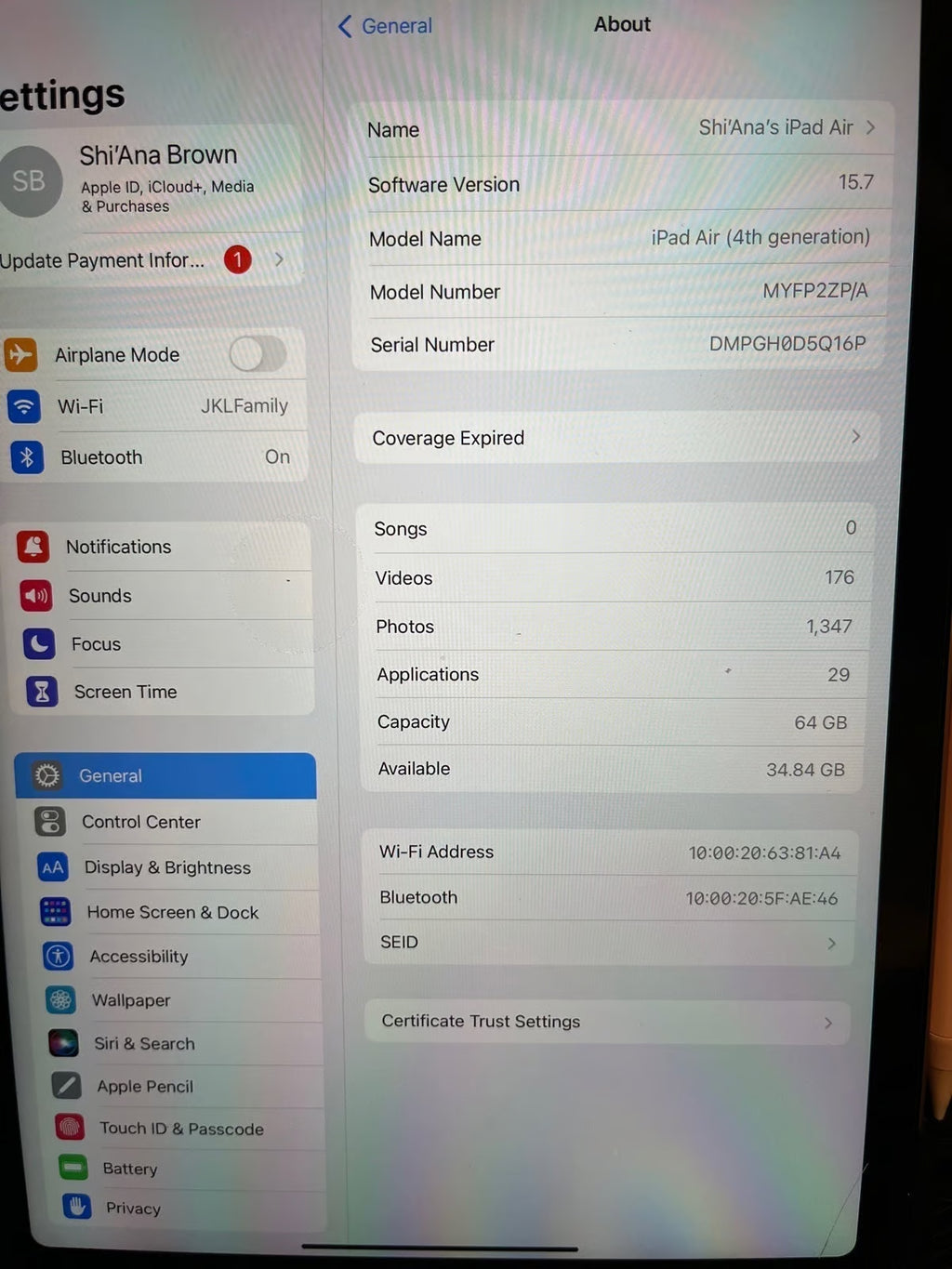IPad Air 2021 4th Gen Rose Gold 8G23