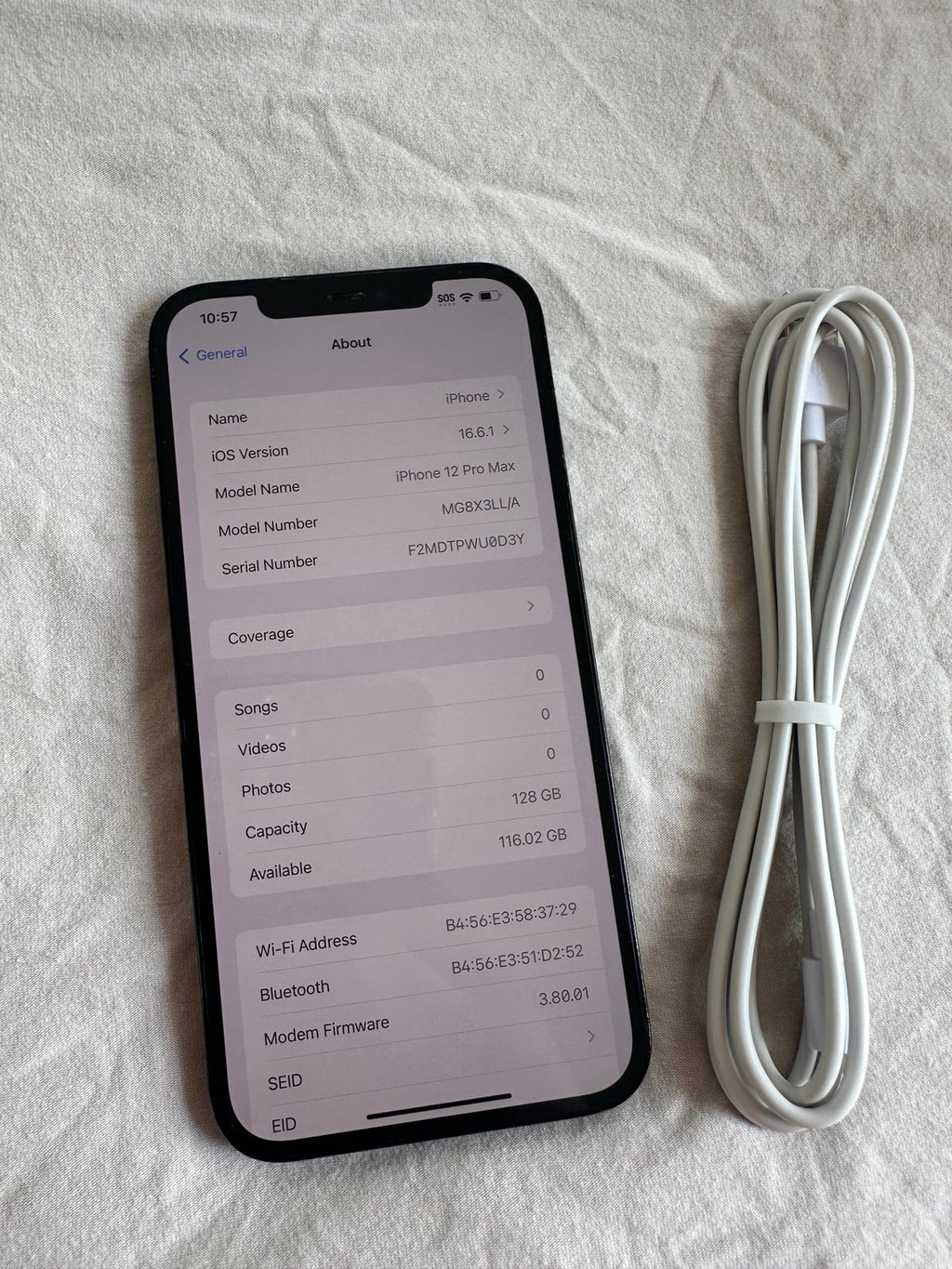 Apple iPhone 12 Pro Max 128 GB in Graphite for Unlocked 8H53