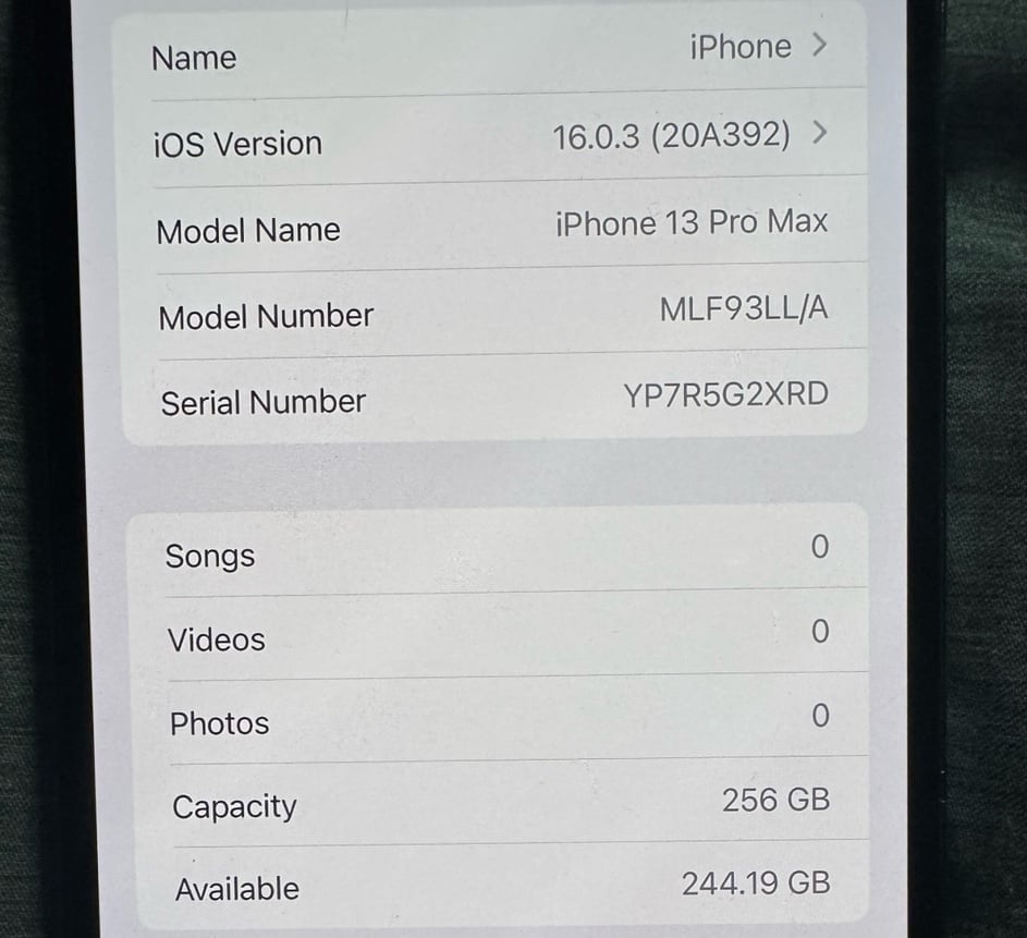 iPhone 13 Pro Max 8H16