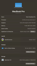 2019 16鈥?MacBook Pro 2.6GHz 6-Core i7 Upgraded Model w/Apple Care 7B35