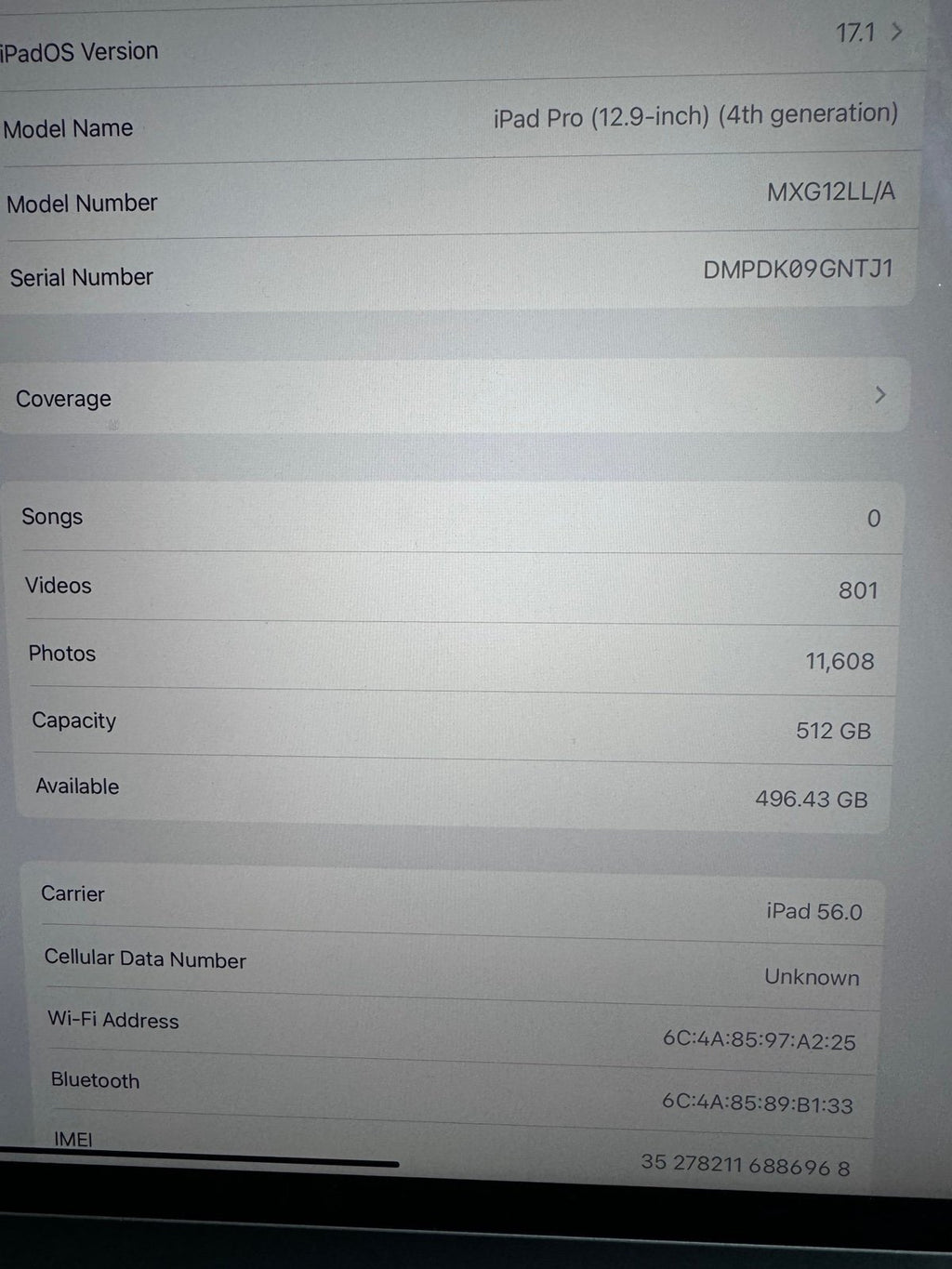 Apple iPad Pro 12.9 4th gen 512GB w/ Magic Keyboard 3Q71