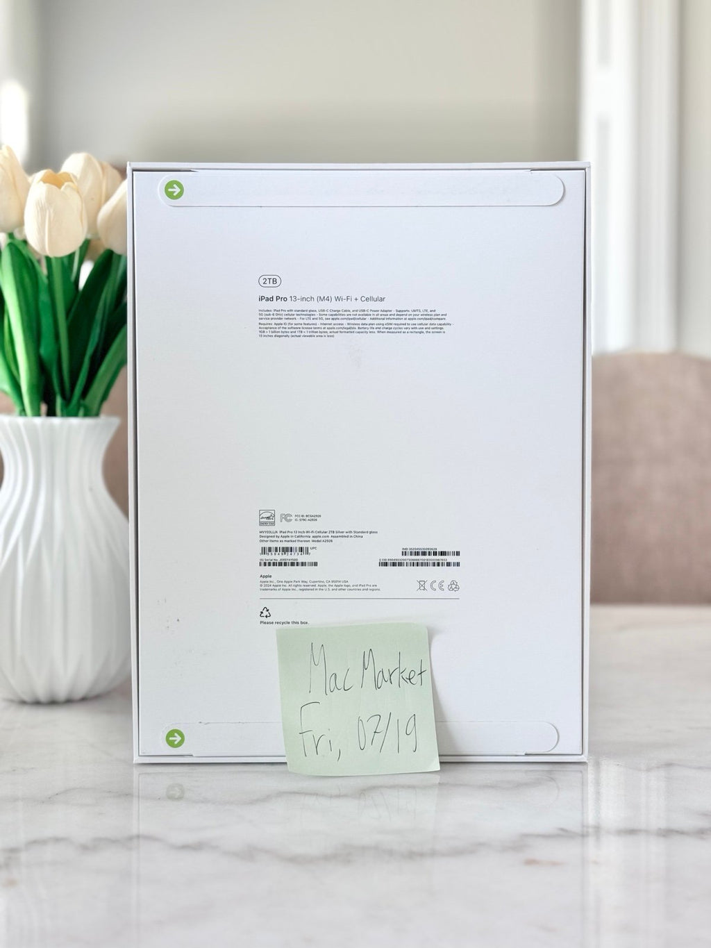 2024 2TB M4 13 inch iPad Pro WiFi + 5G Cellular Unlocked *Eligible for AppleCare 2O82