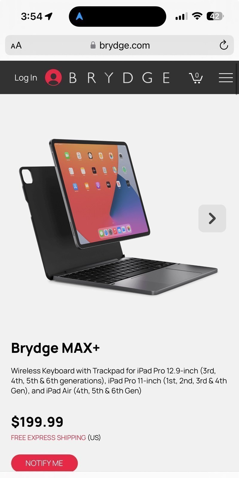 iPad Pro 12.9 inch 4th gen 128G + keyboard 8F56