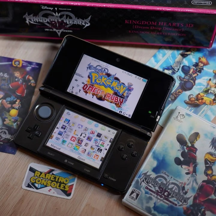 Nintendo 3DS Kingdom Hearts 3D Dream Drop Distance Console W/ Box, SD, 80+ Games