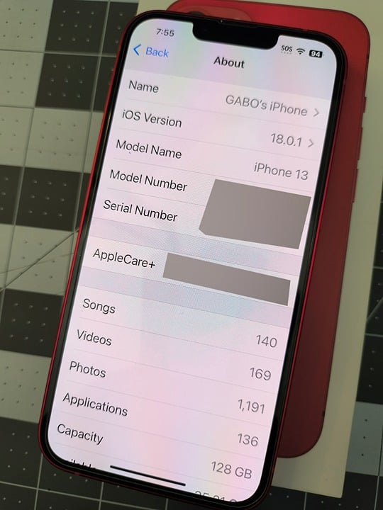 Apple iPhone 13 128gb unlocked 1D86