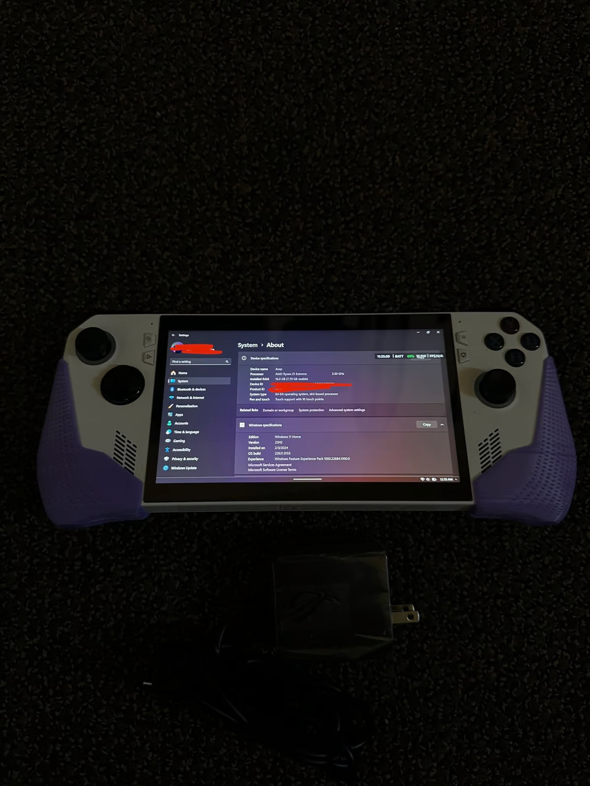 Asus Rog Ally z1 Extreme 8J19