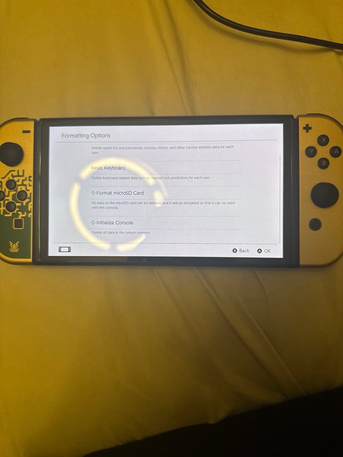 OLED Nintendo Switch Zelda Edition + Game 8X28