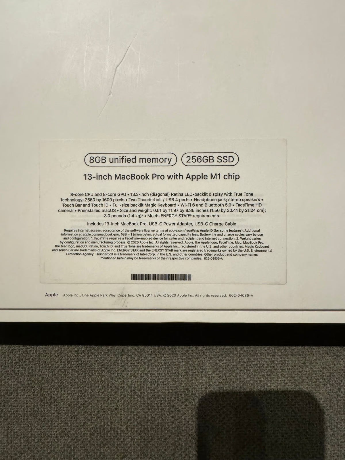 MacBook Pro M1 2020 with Touchbar 7B11